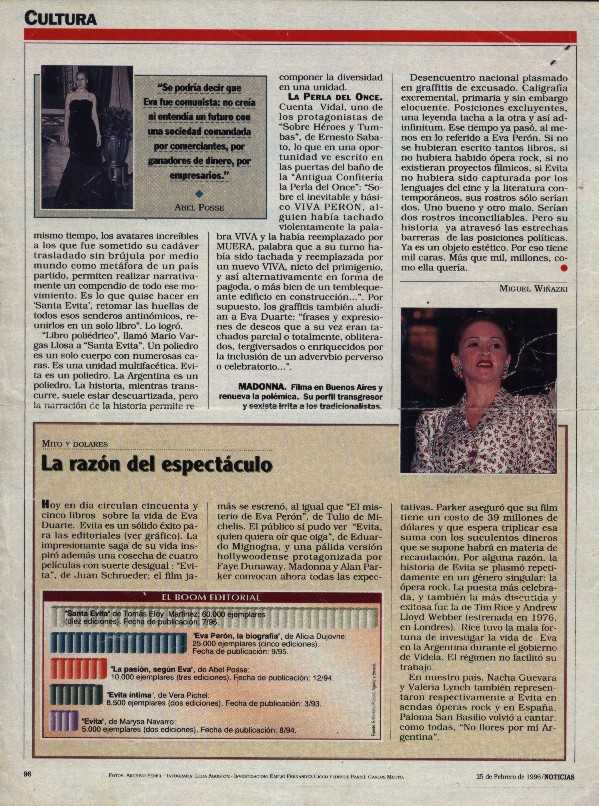 REVISTA NOTICIAS 25 FEBRERO 1996